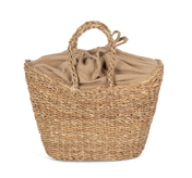 Bolso cesta de algas marinas en forma de media luna tejido a mano - 19 L | KINS137