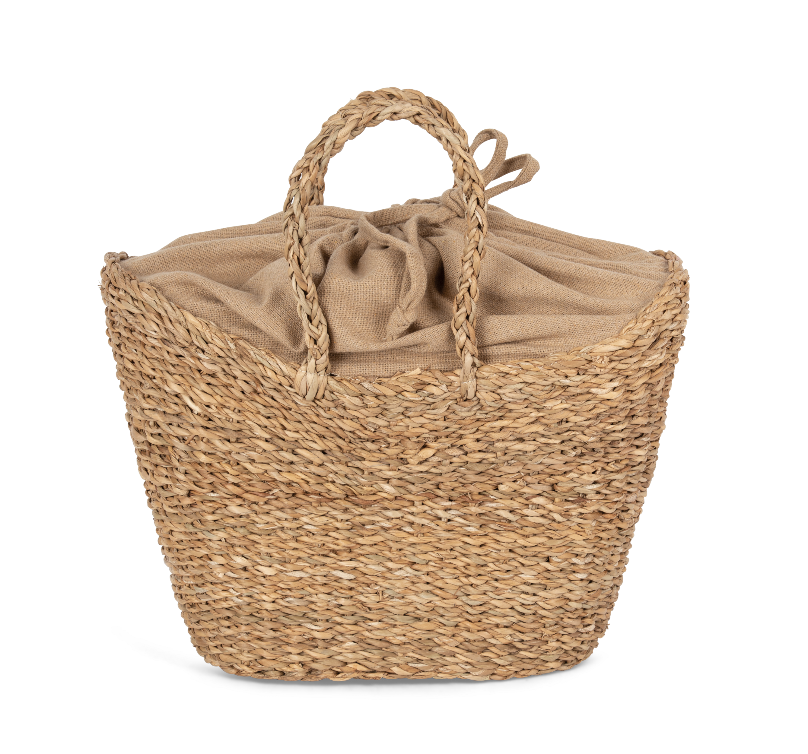 Bolso cesta de algas marinas en forma de media luna tejido a mano - 19 L | KINS137