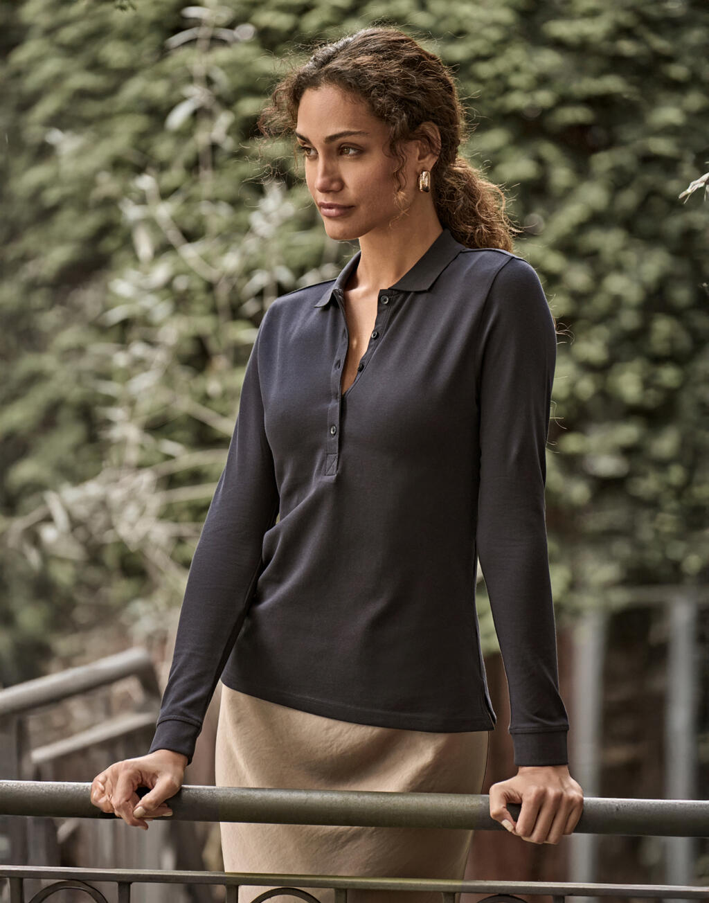 Ladies Luxury Long Sleeve Stretch Polo - 215 g/m² | 52054