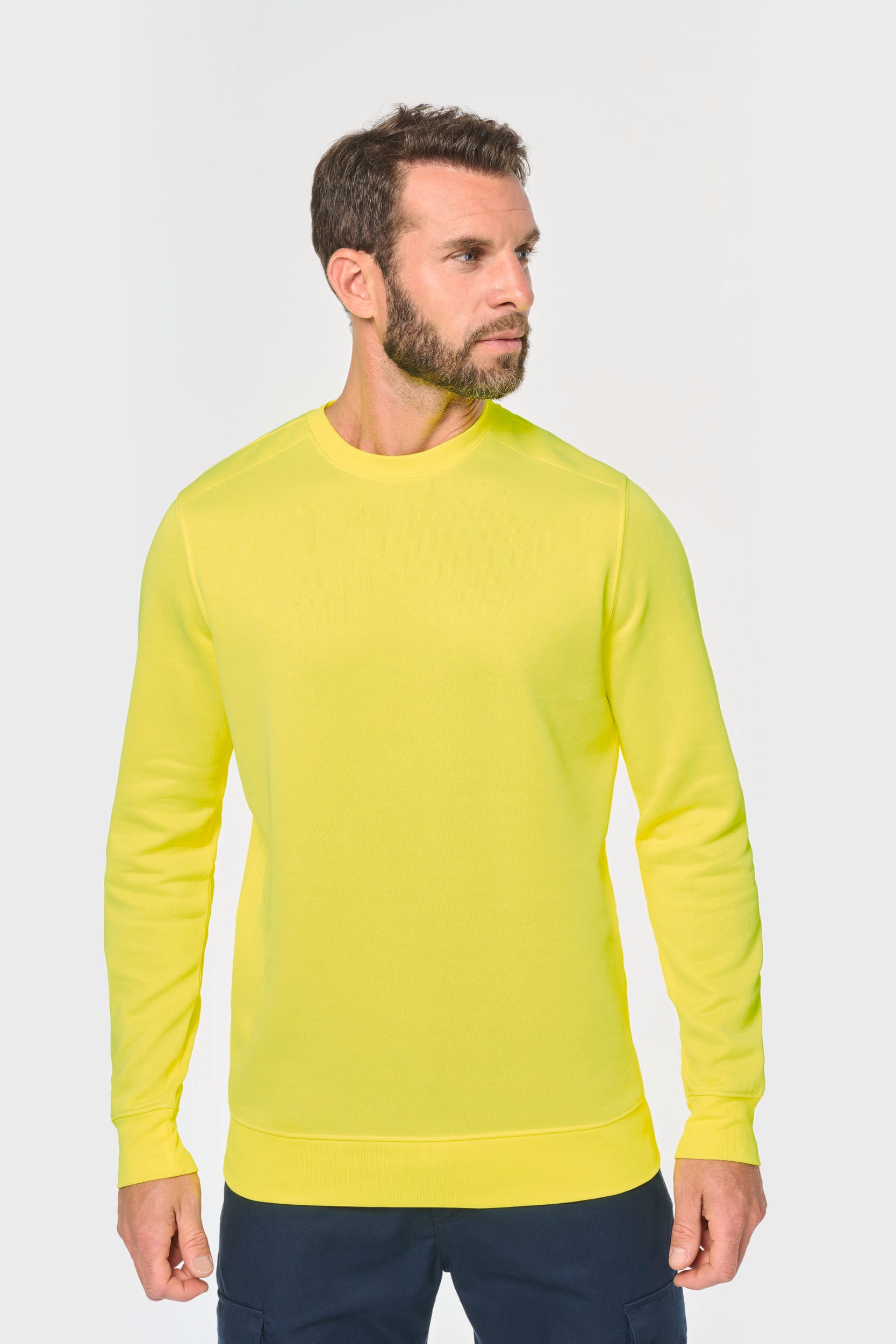 Sweat fluorescent unisexe à visibilité renforcée en polyester recyclé | WK405
