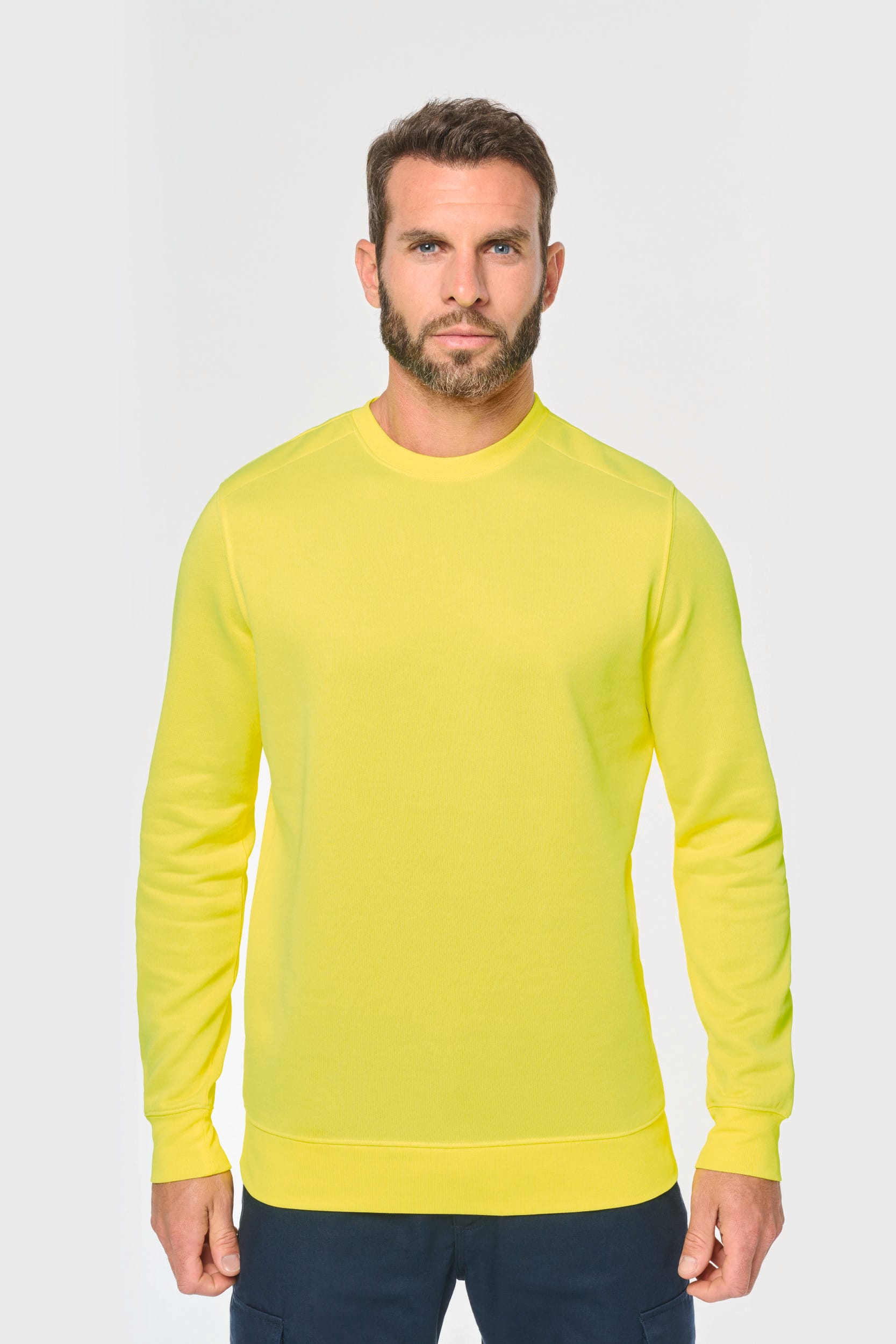 Sweat fluorescent unisexe à visibilité renforcée en polyester recyclé | WK405