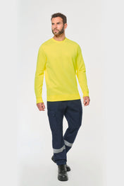 Sweat fluorescent unisexe à visibilité renforcée en polyester recyclé | WK405