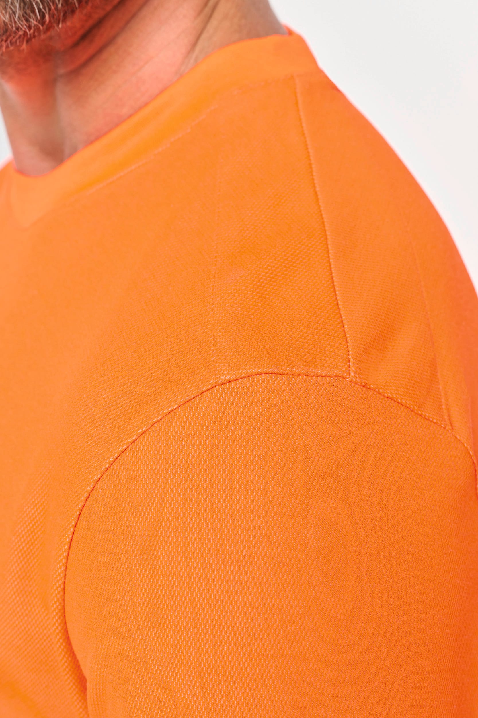 Camiseta fluorescente unisex de manga larga de algodón y poliéster reciclado | WK318