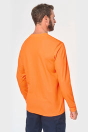 Camiseta fluorescente unisex de manga larga de algodón y poliéster reciclado | WK318