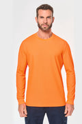 Camiseta fluorescente unisex de manga larga de algodón y poliéster reciclado | WK318