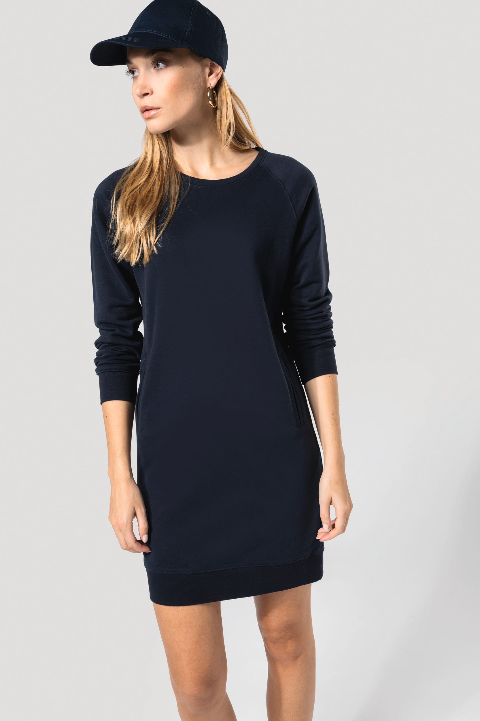 Lounge-Kleid aus Bio-Baumwollfleece - K493
