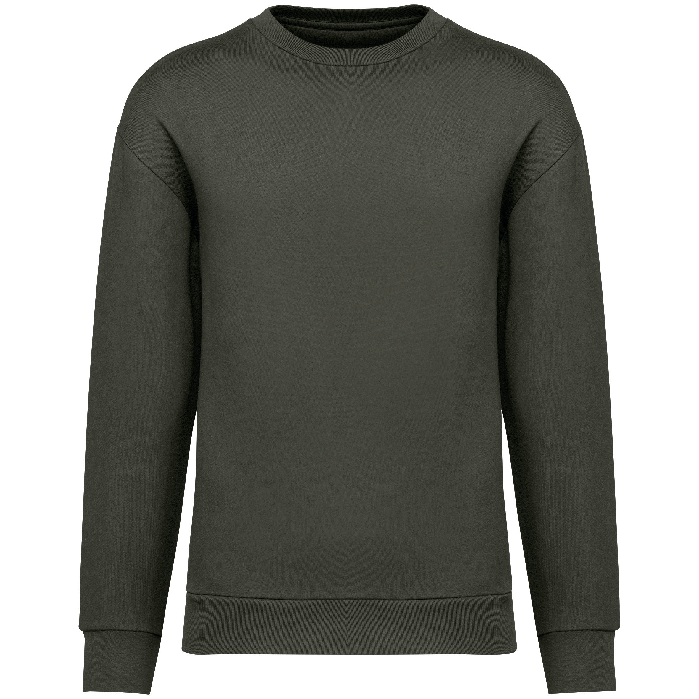 Sudadera unisex con cuello redondo y hombros caídos en polar cepillado ecológico - 350 g/m² - NS435