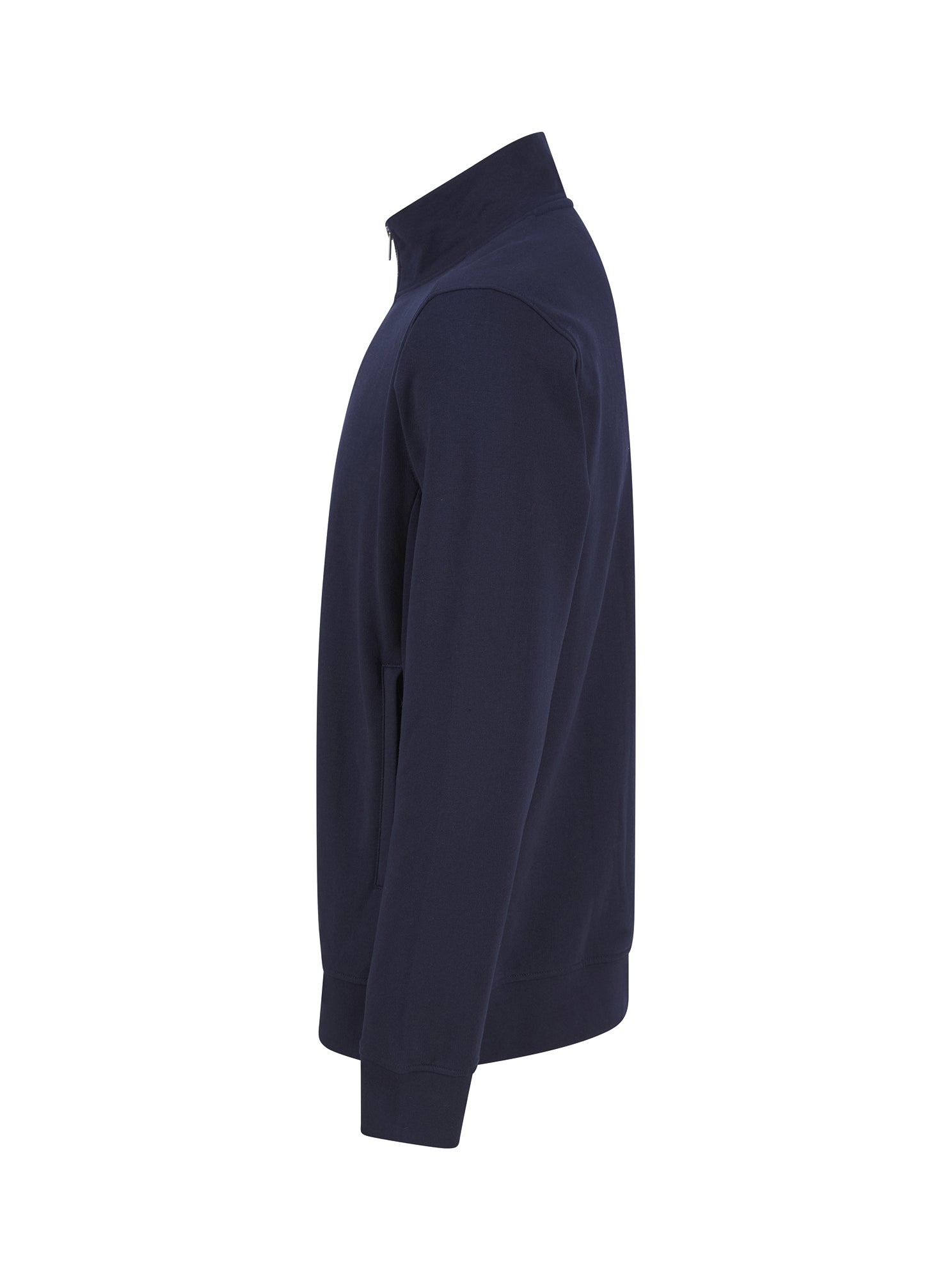 Unisex Zip Neck Sweatshirt in Regenerated Cotton and Recycled Polyester | H842