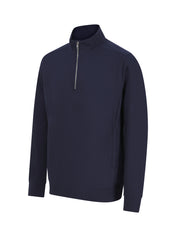 Unisex Zip Neck Sweatshirt in Regenerated Cotton and Recycled Polyester | H842