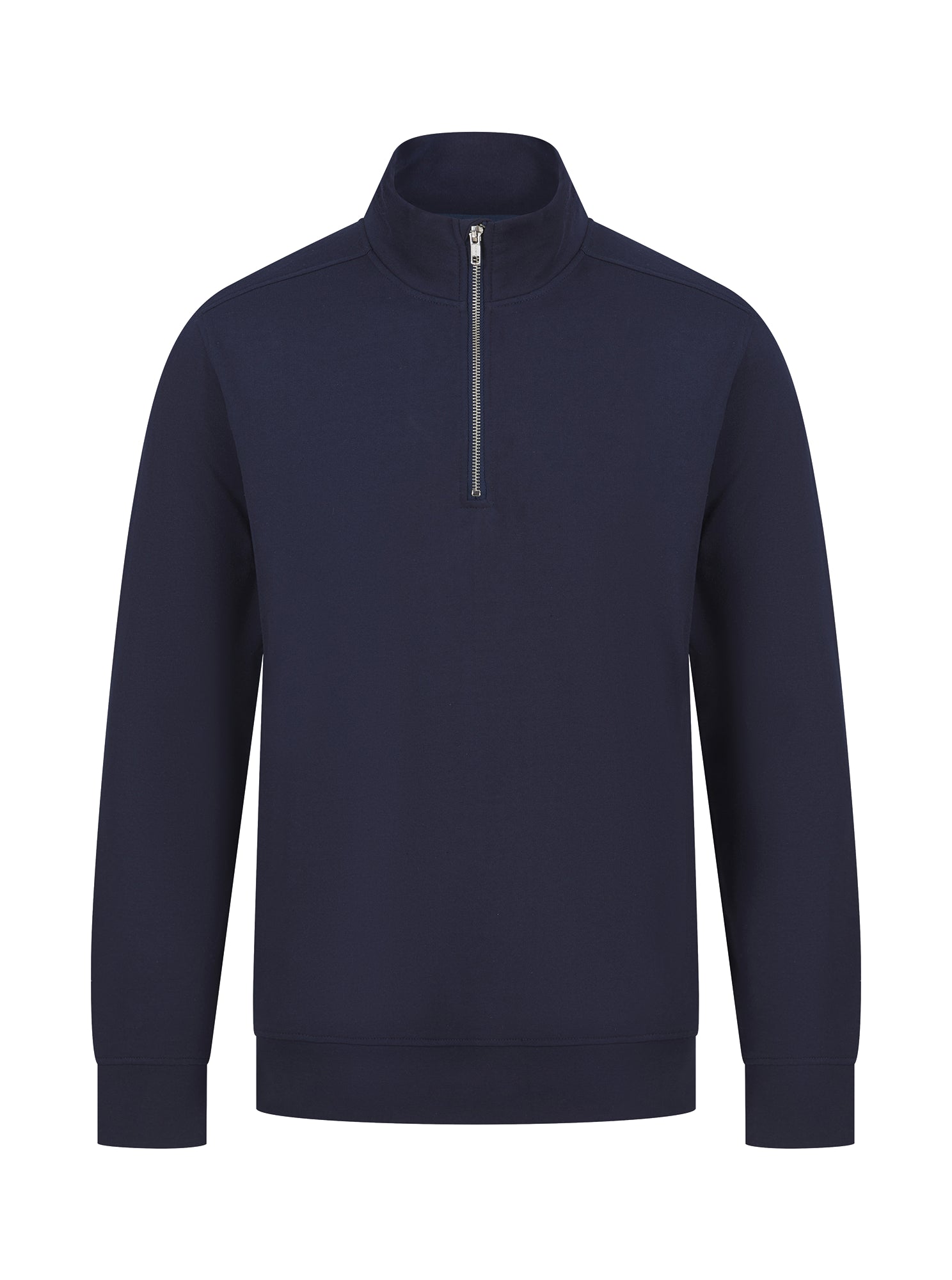 Unisex Zip Neck Sweatshirt in Regenerated Cotton and Recycled Polyester | H842