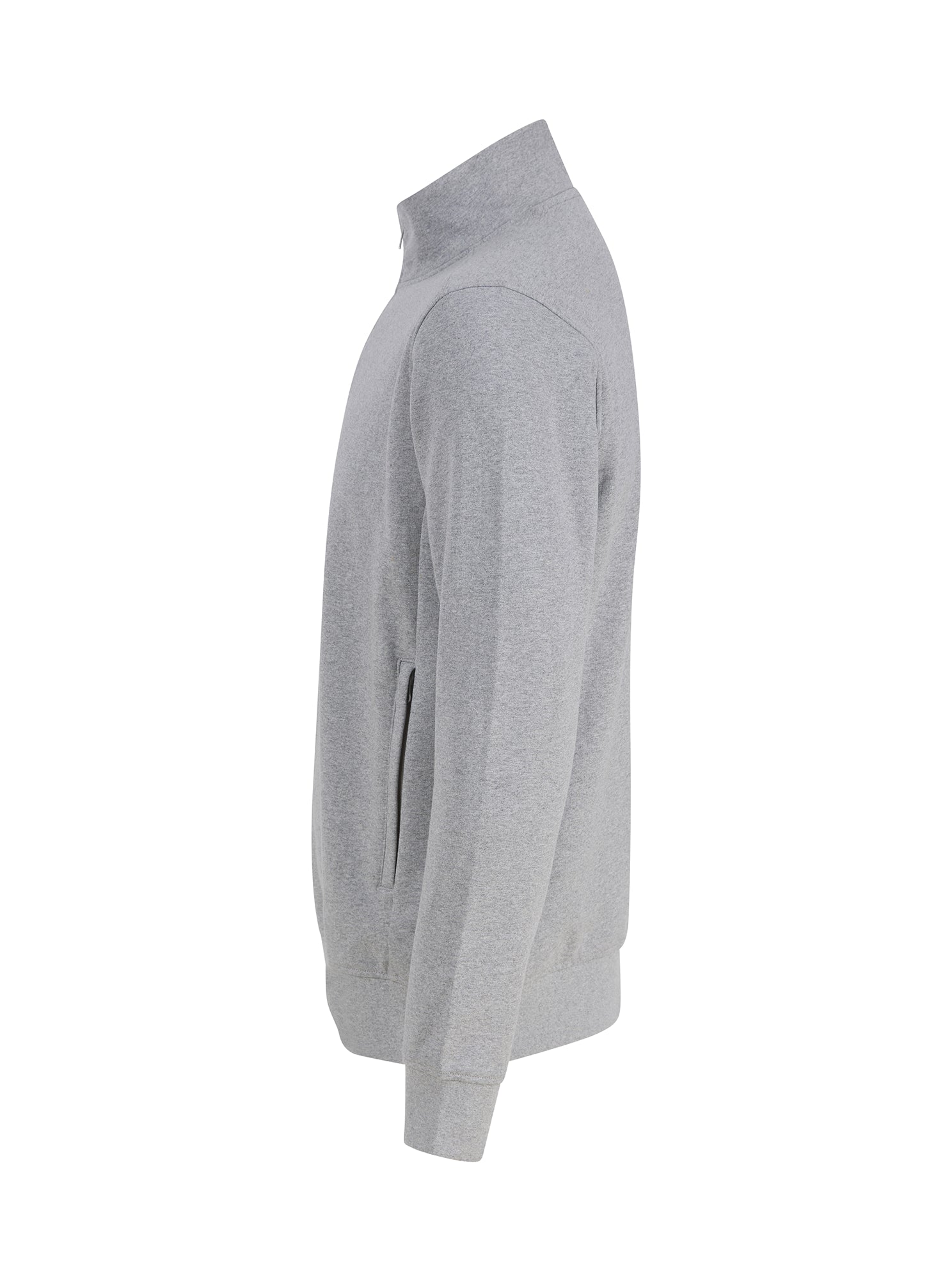 Unisex Zip Neck Sweatshirt in Regenerated Cotton and Recycled Polyester | H842