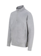 Unisex Zip Neck Sweatshirt in Regenerated Cotton and Recycled Polyester | H842