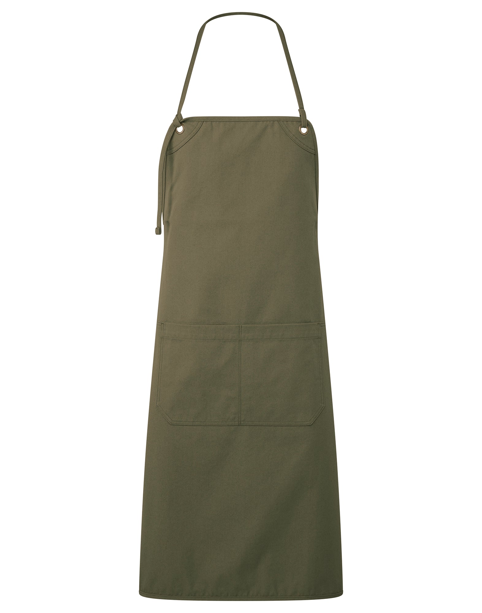Tablier à bavette en toile à double poche en coton et polyester recyclé | PR181
