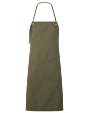 Tablier à bavette en toile à double poche en coton et polyester recyclé | PR181