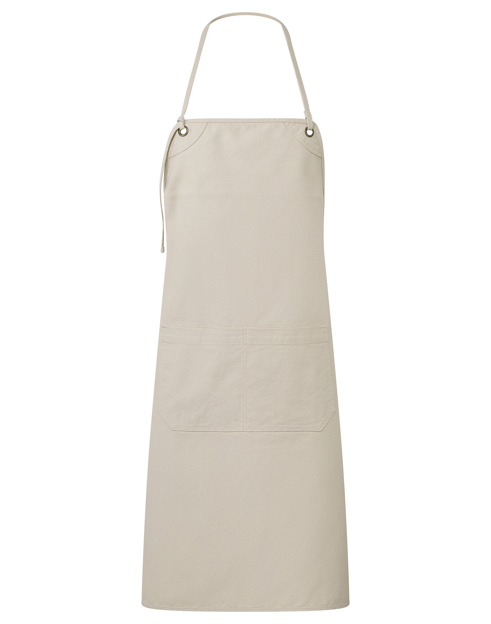Tablier à bavette en toile à double poche en coton et polyester recyclé | PR181