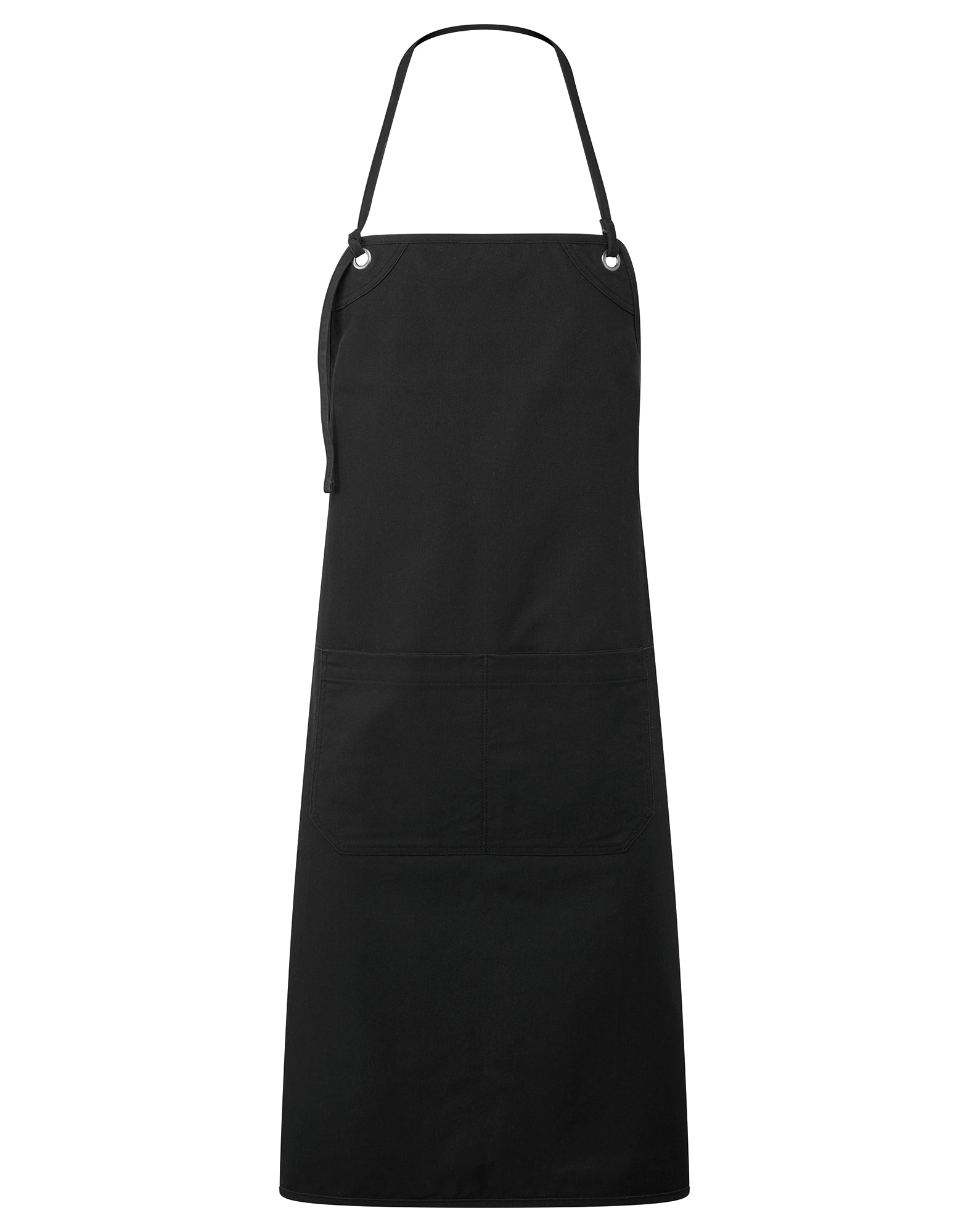 Tablier à bavette en toile à double poche en coton et polyester recyclé | PR181