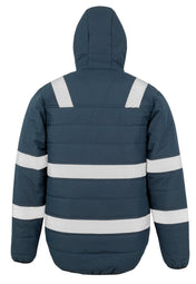 Chaqueta de seguridad acolchada con capucha de poliéster ripstop reciclado | R500X