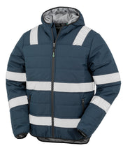 Chaqueta de seguridad acolchada con capucha de poliéster ripstop reciclado | R500X