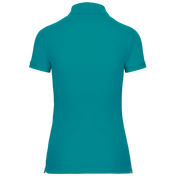 Women's Short-Sleeved Piqué Polo Shirt in Recycled Polyester and Cotton | WK275