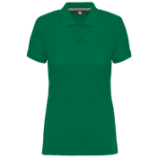 Women's Short-Sleeved Piqué Polo Shirt in Recycled Polyester and Cotton | WK275