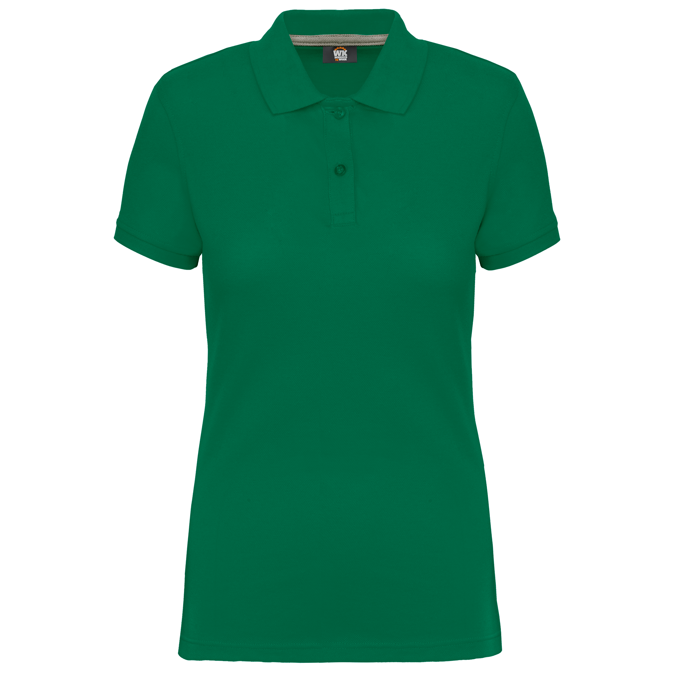 Women's Short-Sleeved Piqué Polo Shirt in Recycled Polyester and Cotton | WK275