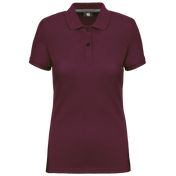 Women's Short-Sleeved Piqué Polo Shirt in Recycled Polyester and Cotton | WK275