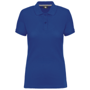 Women's Short-Sleeved Piqué Polo Shirt in Recycled Polyester and Cotton | WK275