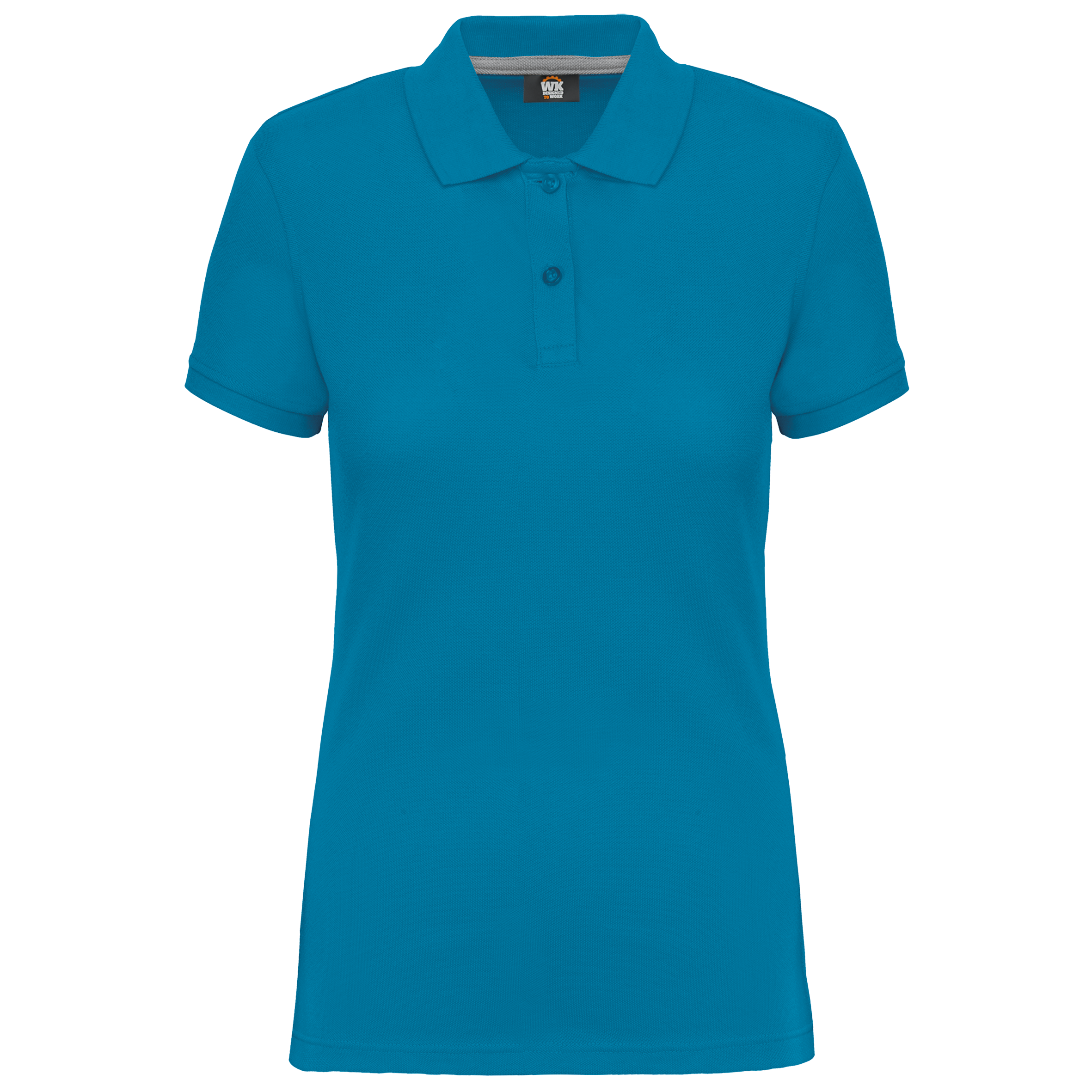 Women's Short-Sleeved Piqué Polo Shirt in Recycled Polyester and Cotton | WK275
