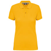 Women's Short-Sleeved Piqué Polo Shirt in Recycled Polyester and Cotton | WK275