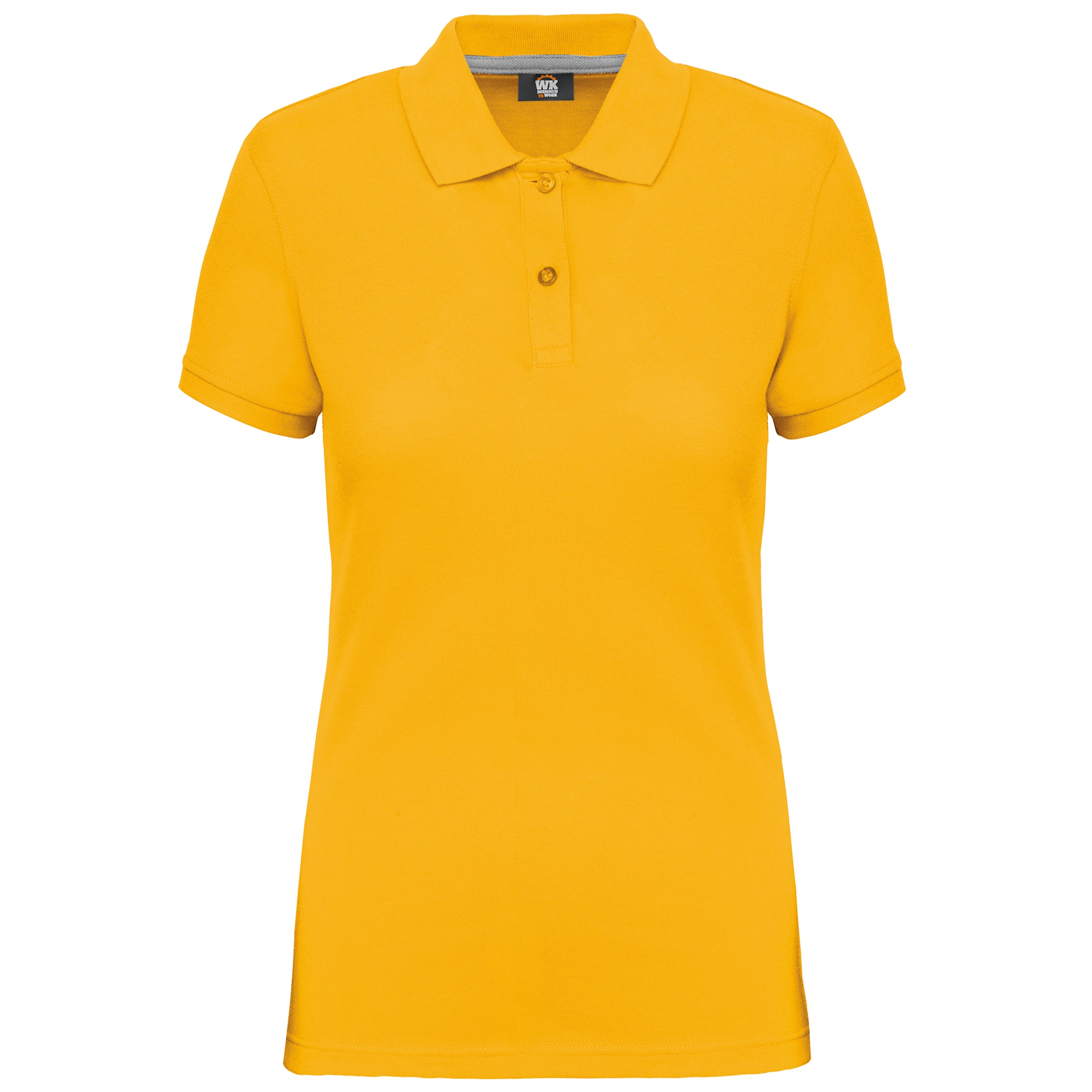 Women's Short-Sleeved Piqué Polo Shirt in Recycled Polyester and Cotton | WK275