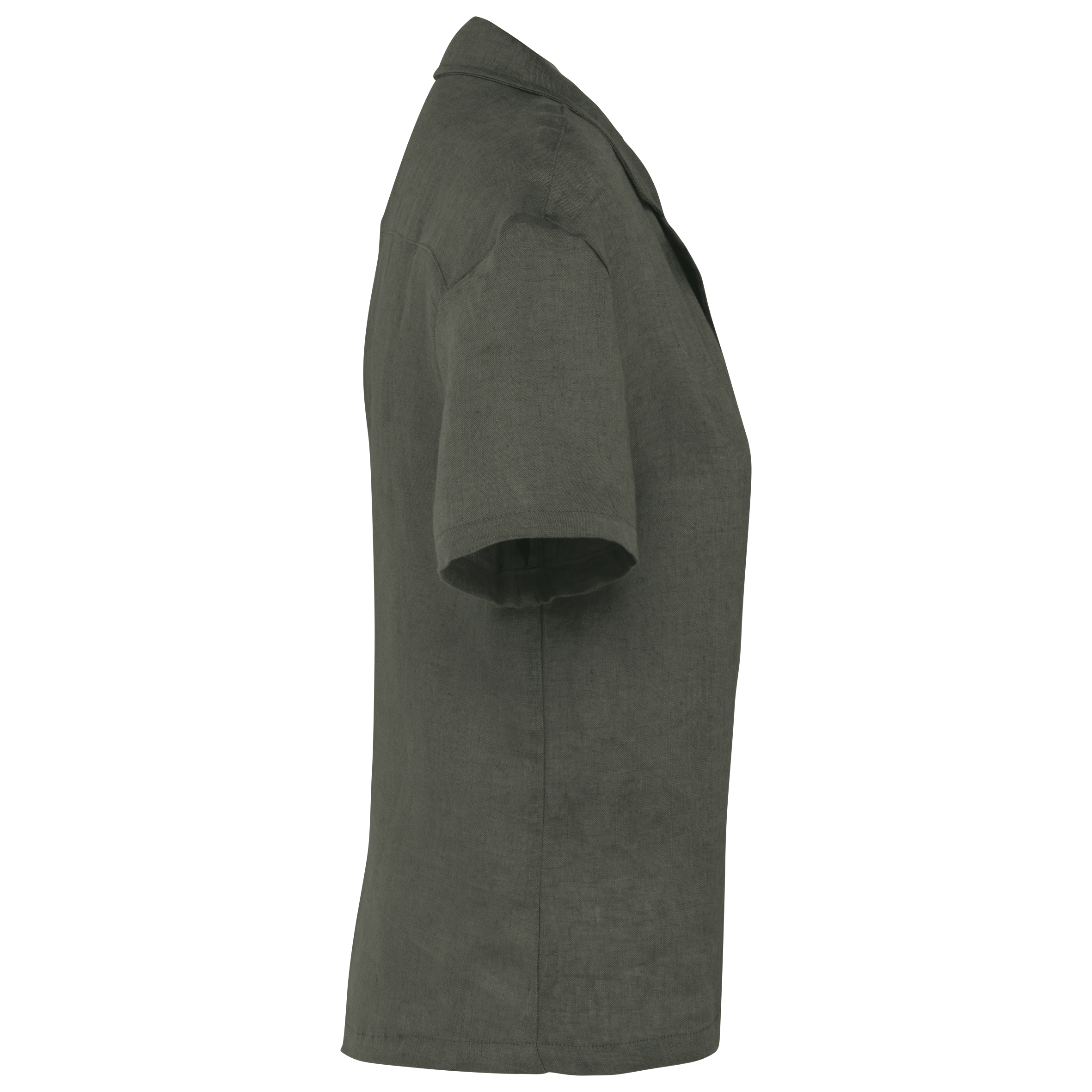 Spasso SP523 - Ladie's Linen Bowling Collar Short-sleeved Shirt