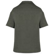 Spasso SP523 - Ladie's Linen Bowling Collar Short-sleeved Shirt