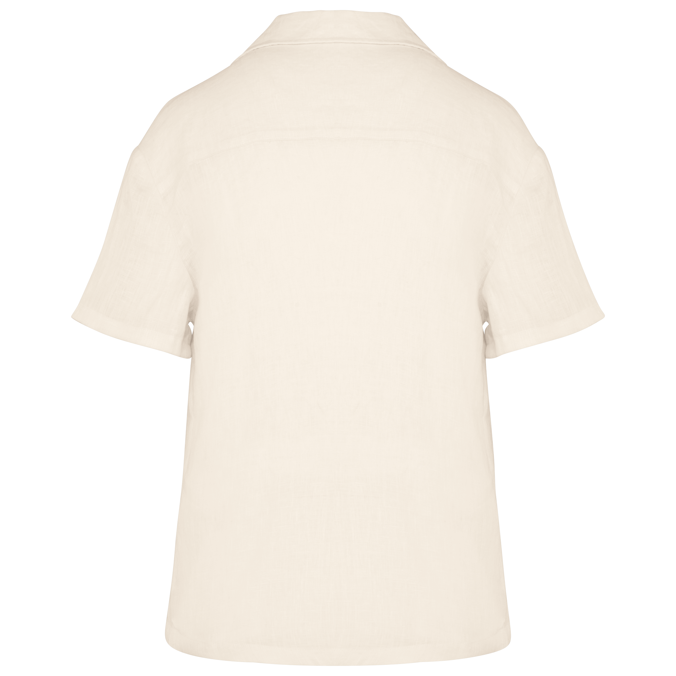 Spasso SP523 - Ladie's Linen Bowling Collar Short-sleeved Shirt