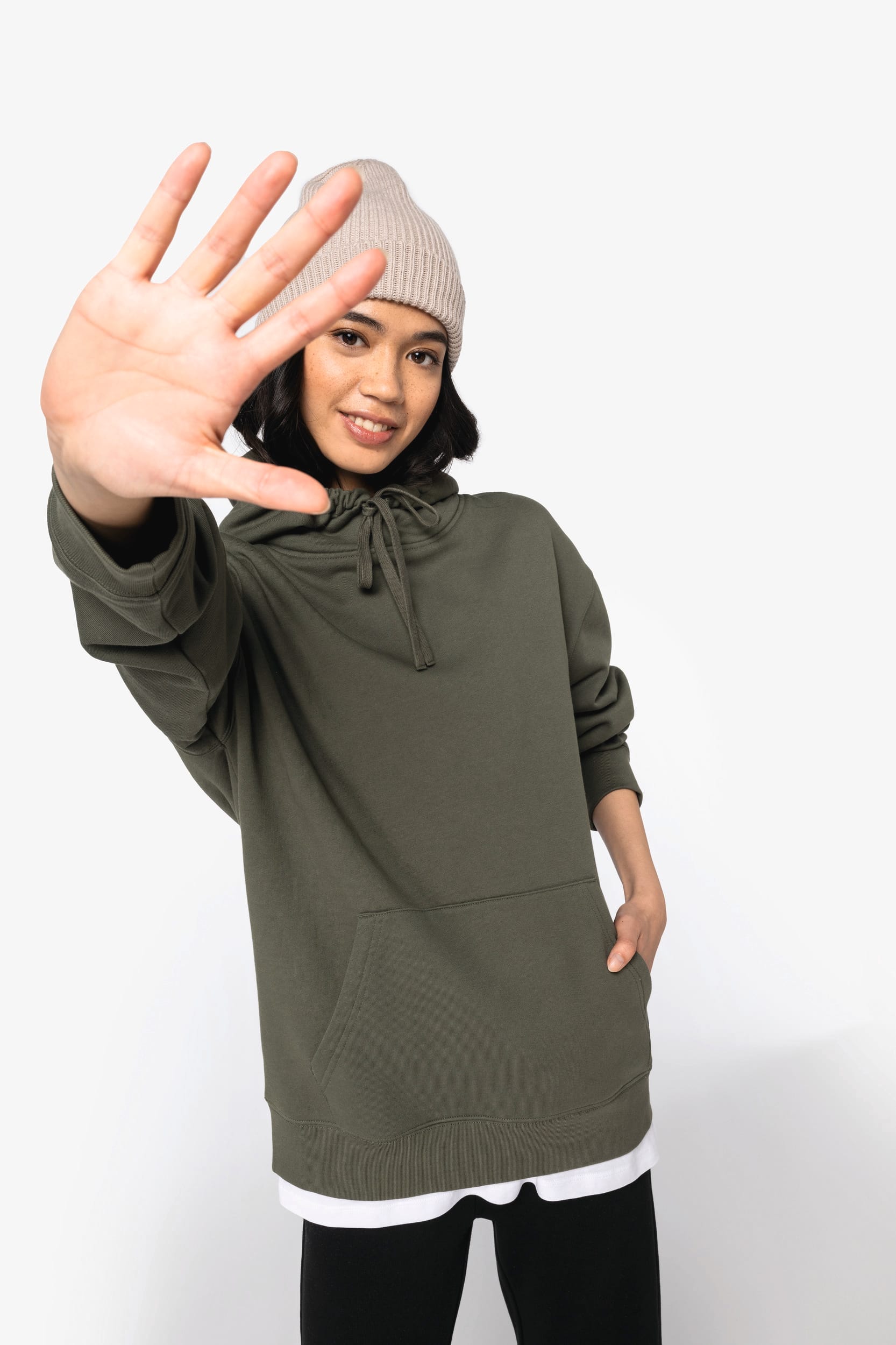 Unisex Kapuzenpullover aus umweltfreundlichem, gebürstetem Fleece mit überschnittenen Schultern - 350 g/m² | NS436