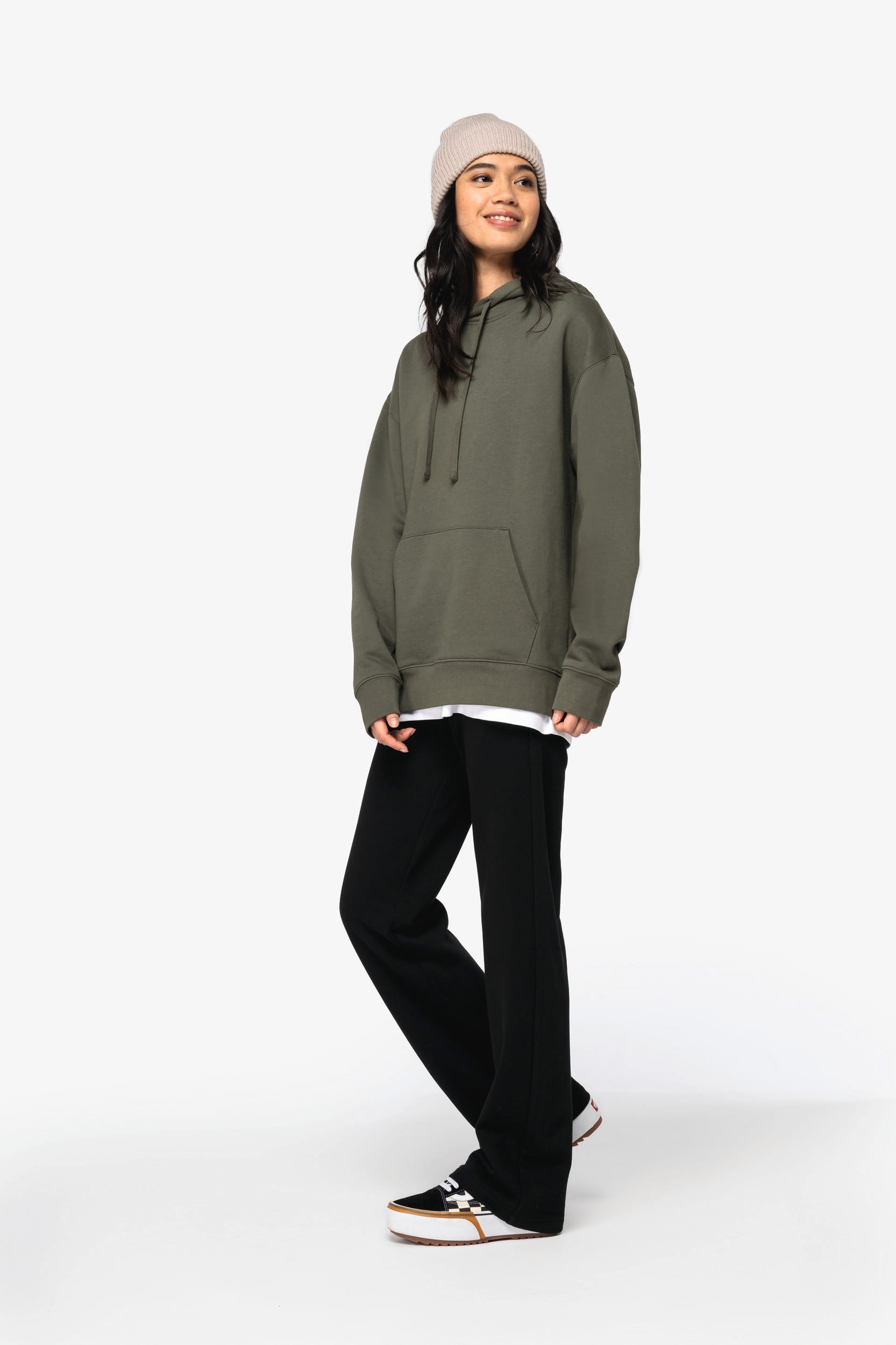 Unisex Kapuzenpullover aus umweltfreundlichem, gebürstetem Fleece mit überschnittenen Schultern - 350 g/m² | NS436