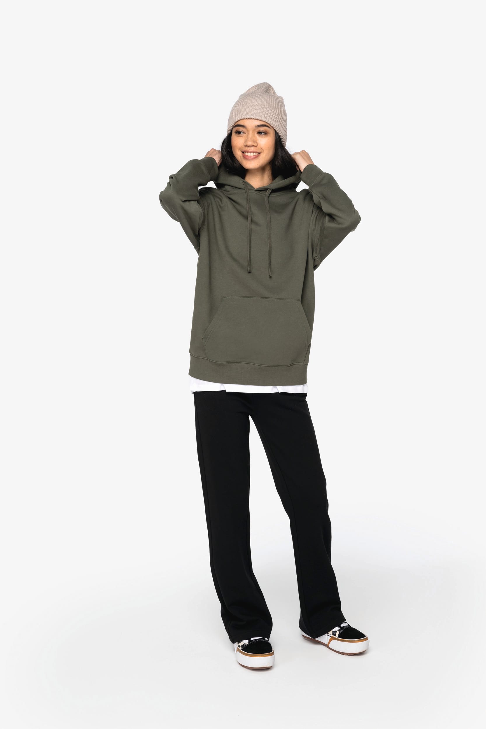 Unisex Kapuzenpullover aus umweltfreundlichem, gebürstetem Fleece mit überschnittenen Schultern - 350 g/m² | NS436