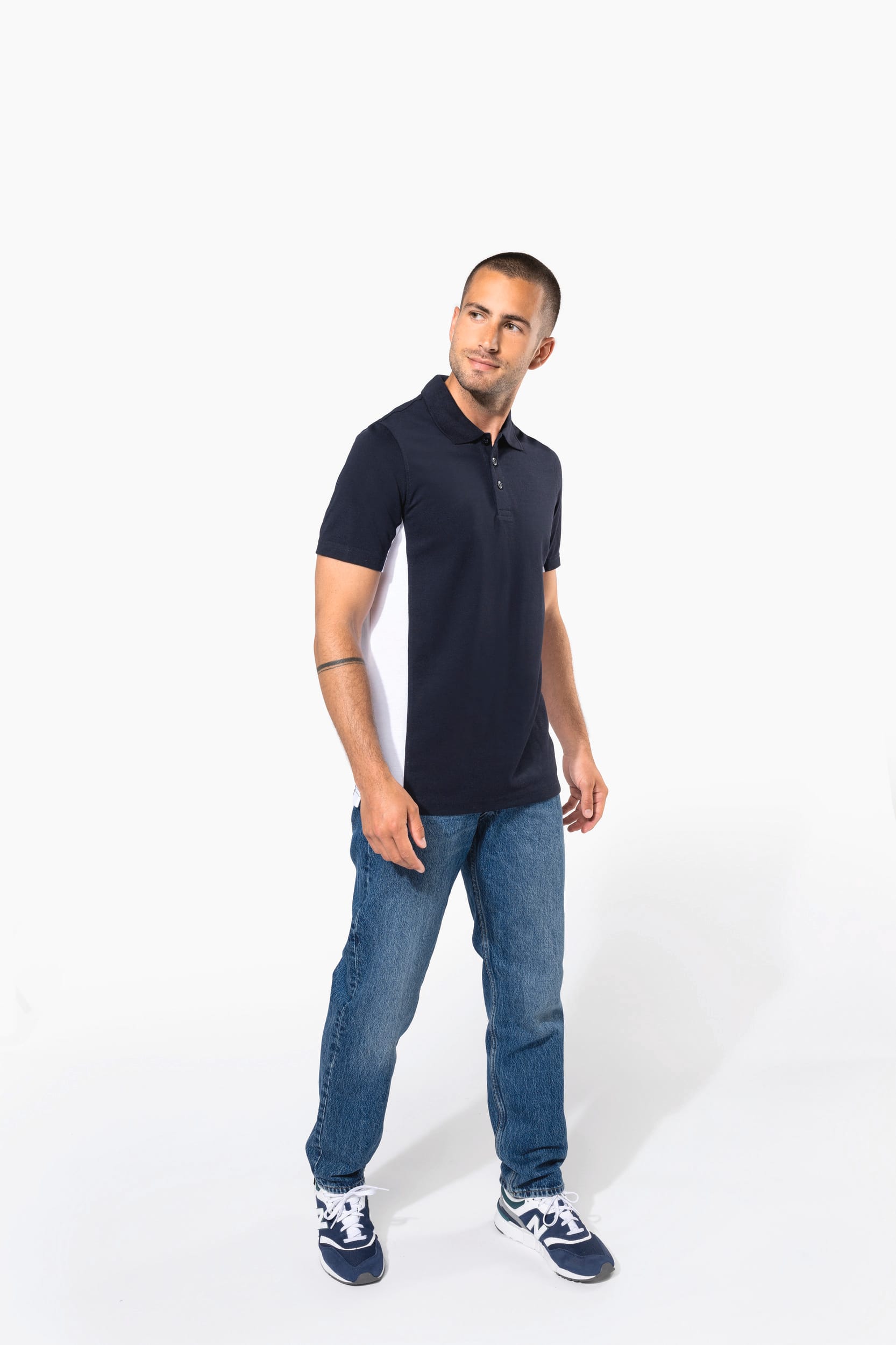 Kariban K232 - Men's Two-tone Short Sleeved Piqué Polo Shirt