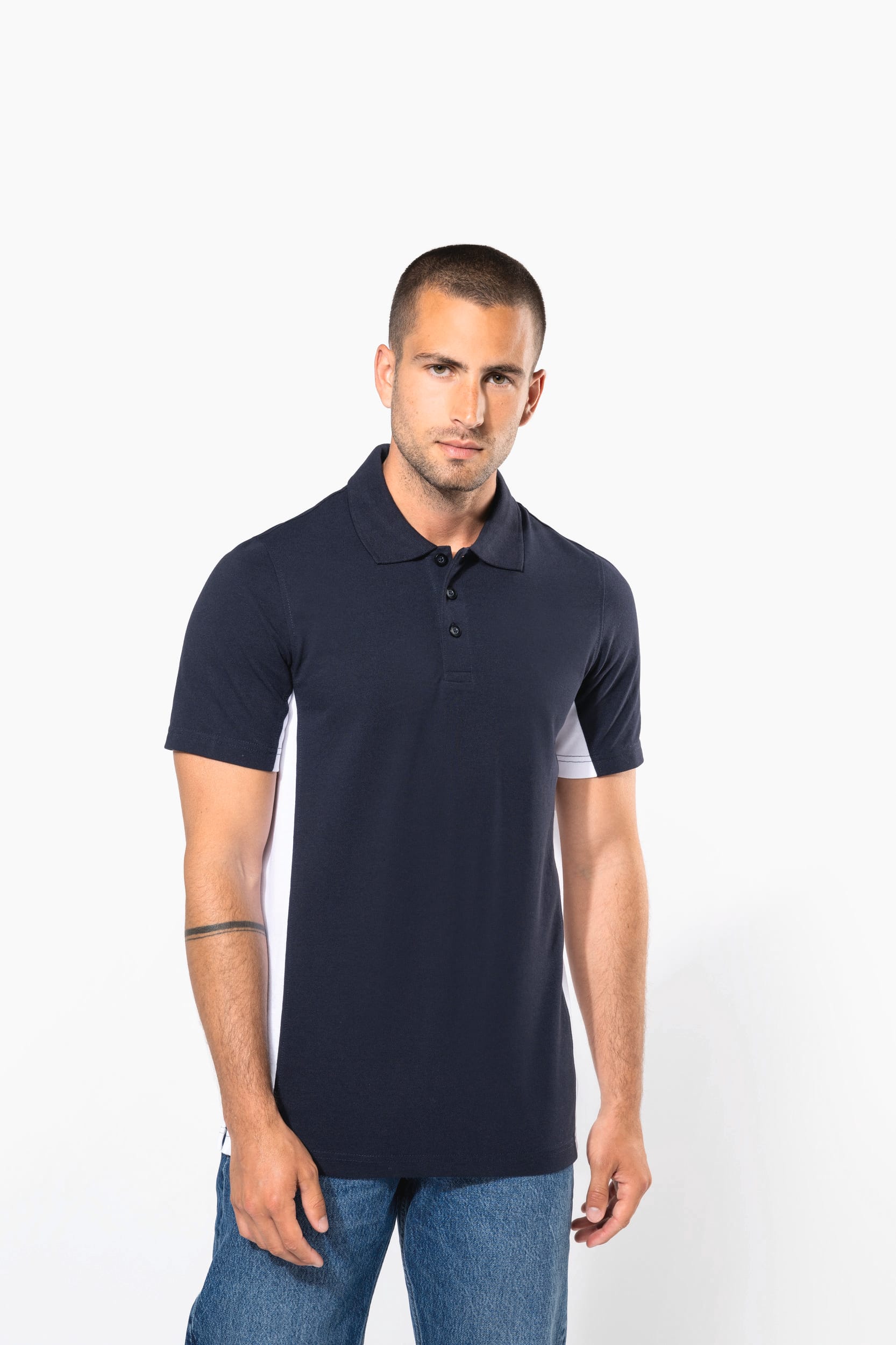 Kariban K232 - Men's Two-tone Short Sleeved Piqué Polo Shirt