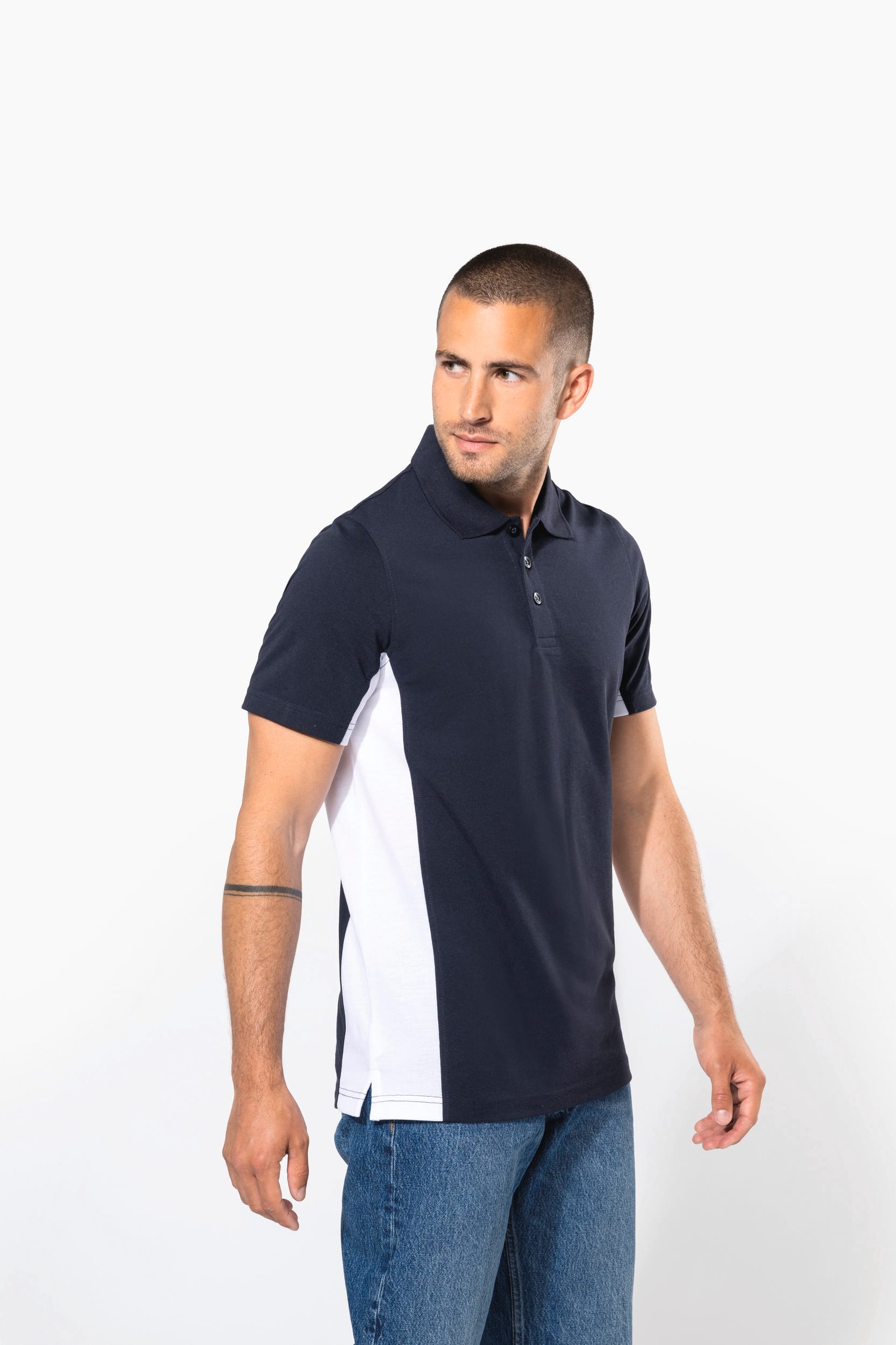 Kariban K232 - Men's Two-tone Short Sleeved Piqué Polo Shirt