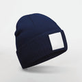 Microfleece Lined Beanie with Appliqué Patch in Recycled Polyester | B337R