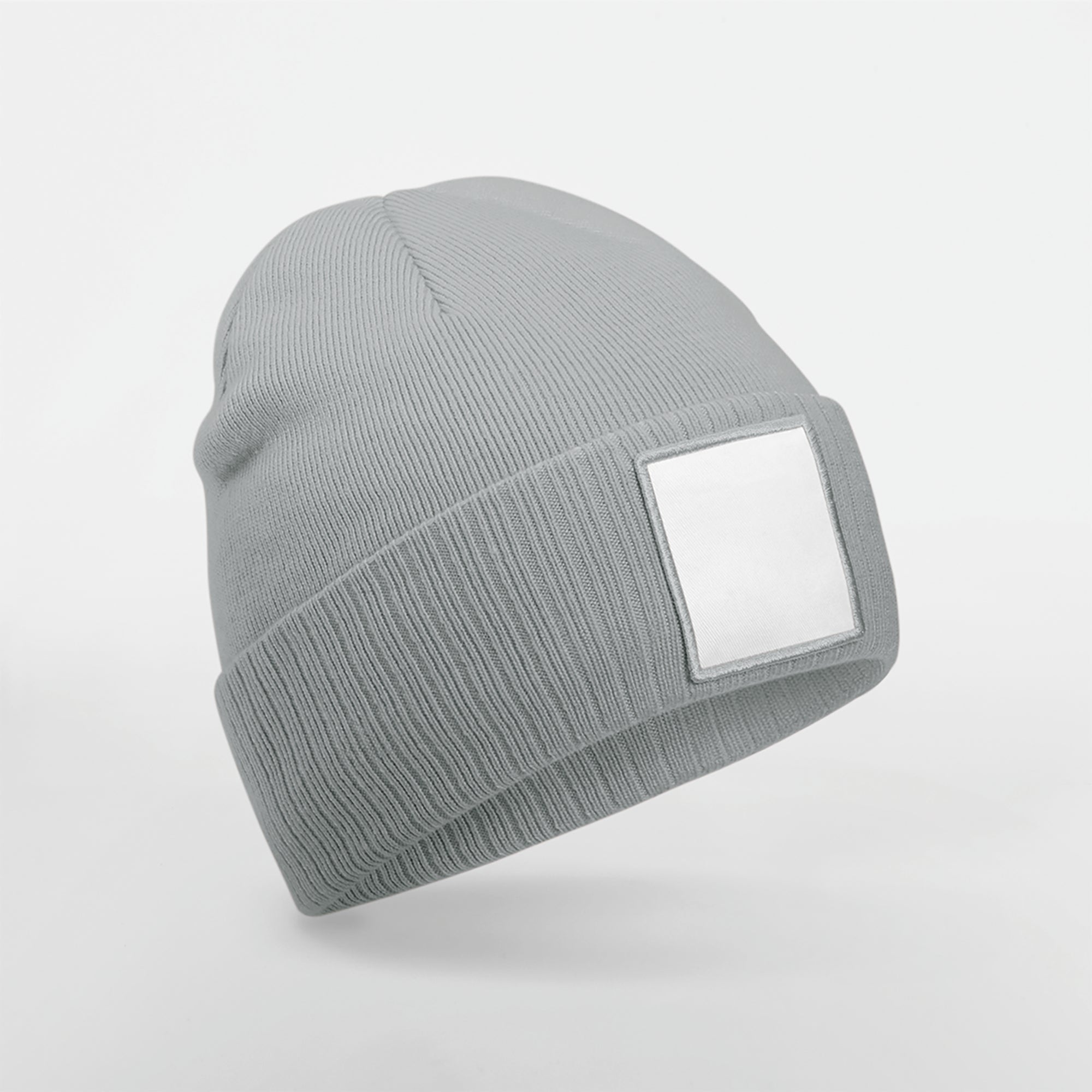 Microfleece Lined Beanie with Appliqué Patch in Recycled Polyester | B337R