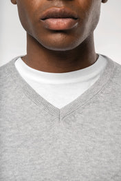 Pull col en V écologique pour homme - 270 g/m² - K980