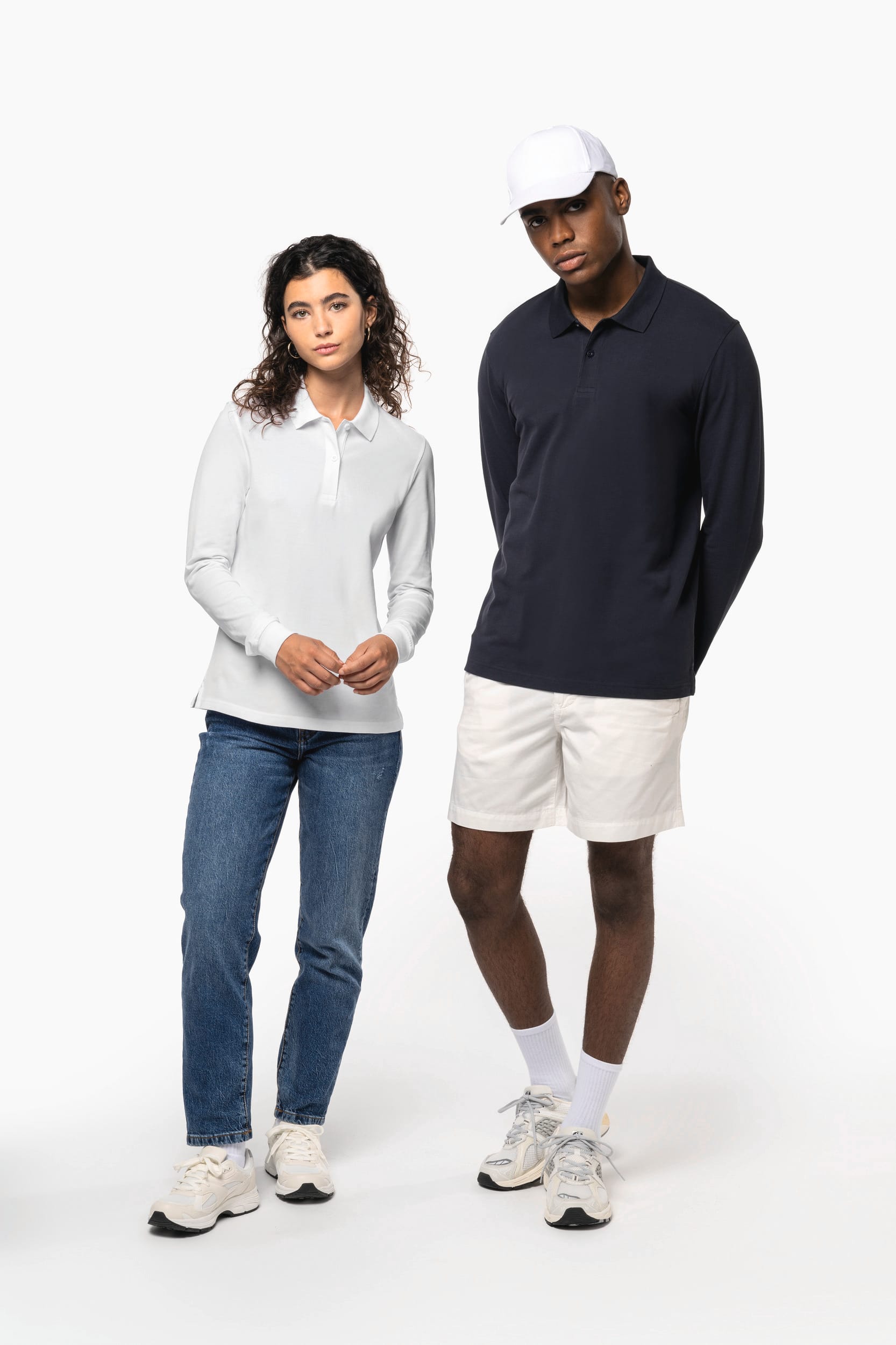 Polo Piqué à Manches Longues pour Homme en Coton Bio – 180 g/m² | K2027