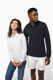 Polo Piqué à Manches Longues pour Homme en Coton Bio – 180 g/m² | K2027