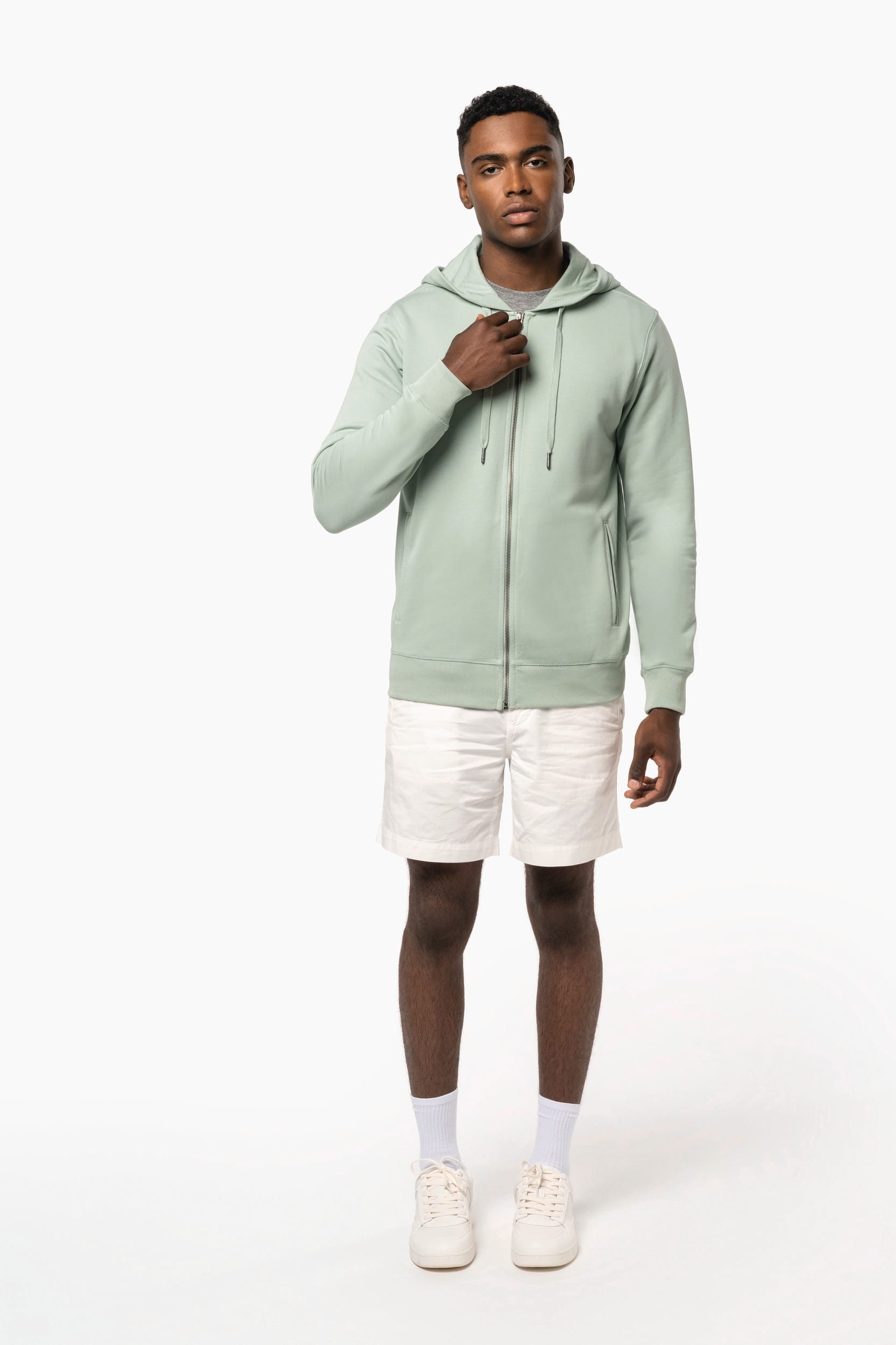 Sweat à Capuche Écologique en Molleton Français avec Zip - Unisexe - Kariban K4008