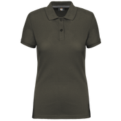 Women's Short-Sleeved Piqué Polo Shirt in Recycled Polyester and Cotton | WK275