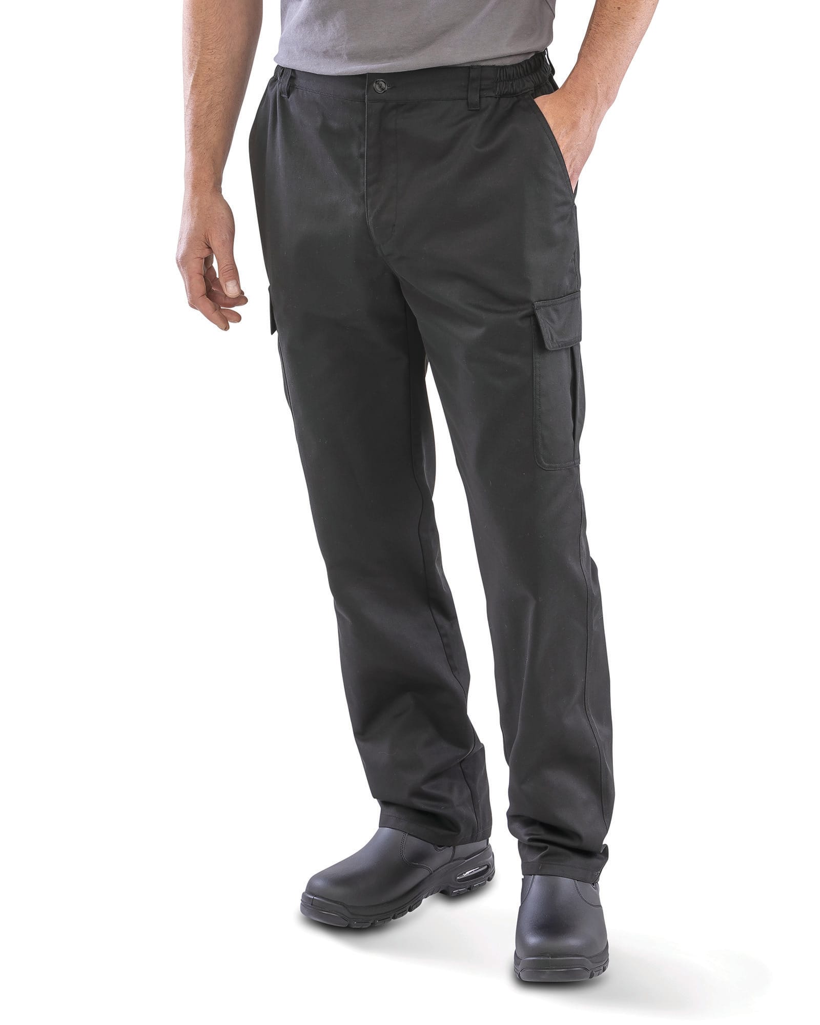 Pantalones de trabajo multibolsillos de sarga de poliéster reciclado y algodón | R511X