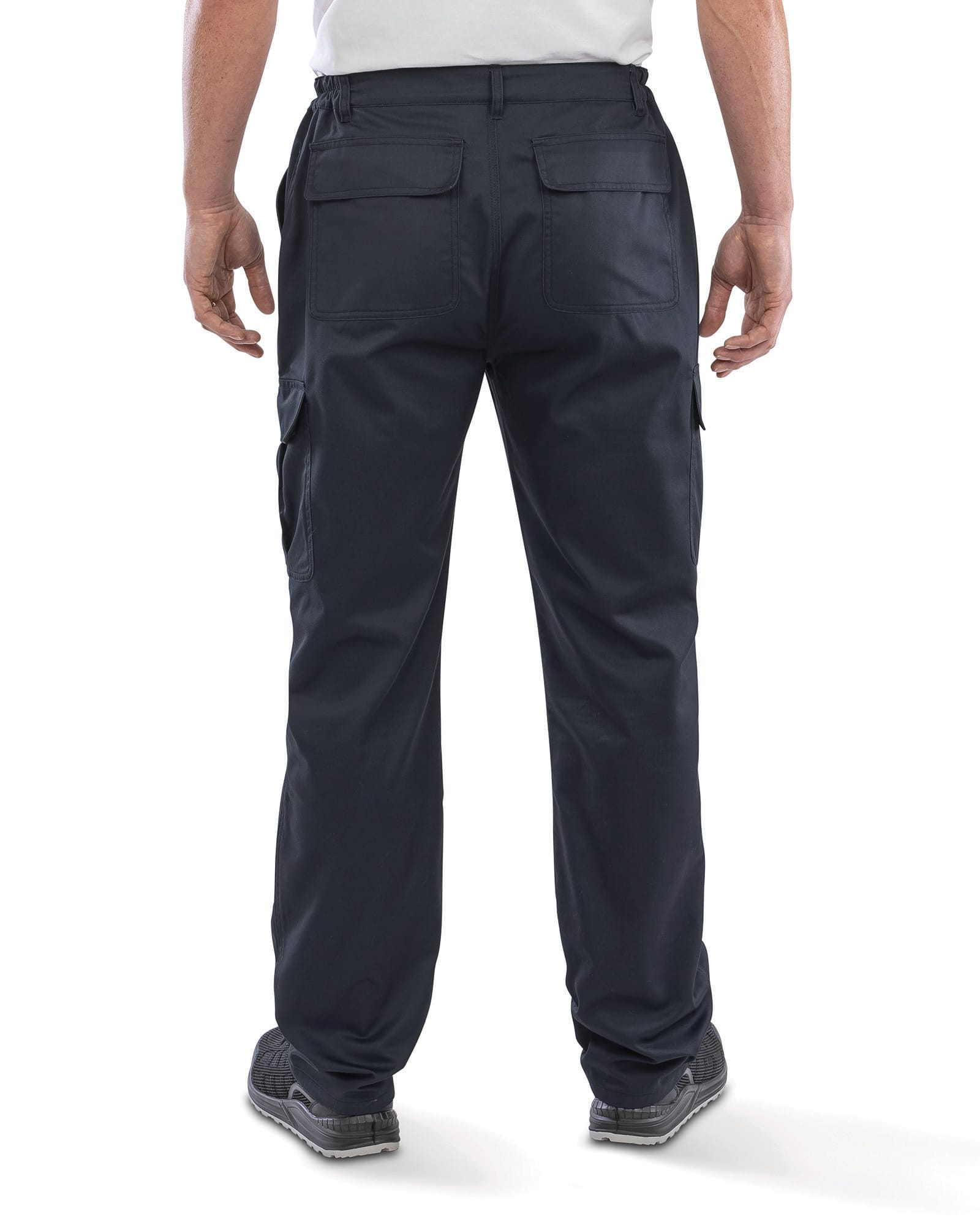 Pantalones de trabajo multibolsillos de sarga de poliéster reciclado y algodón | R511X
