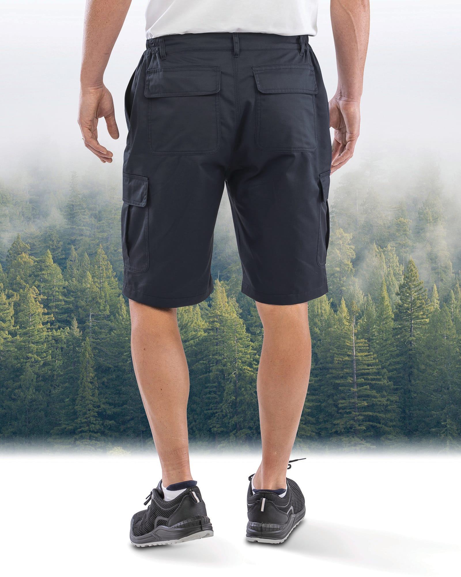 Functionele werkshort van gerecyclede polyester- en katoenkeperstof | R512X