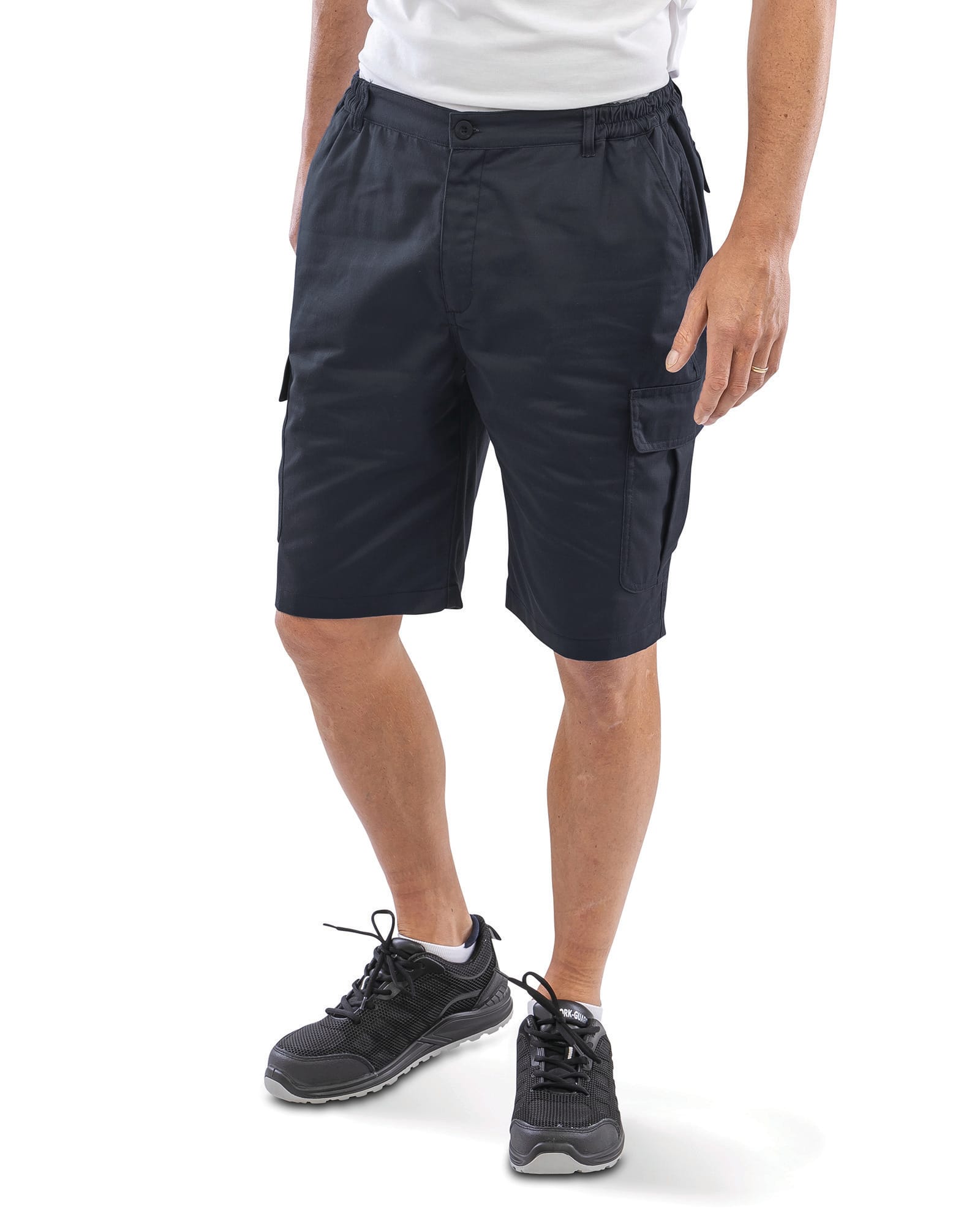 Functionele werkshort van gerecyclede polyester- en katoenkeperstof | R512X
